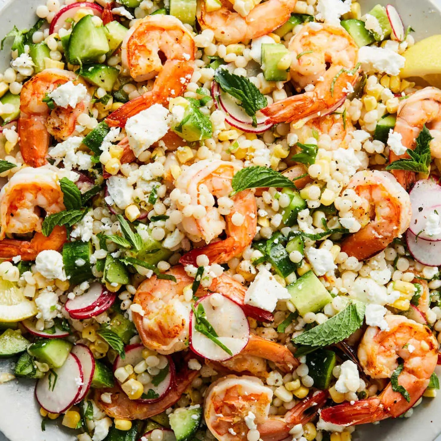 Couscous Salad With Shrimp and Feta