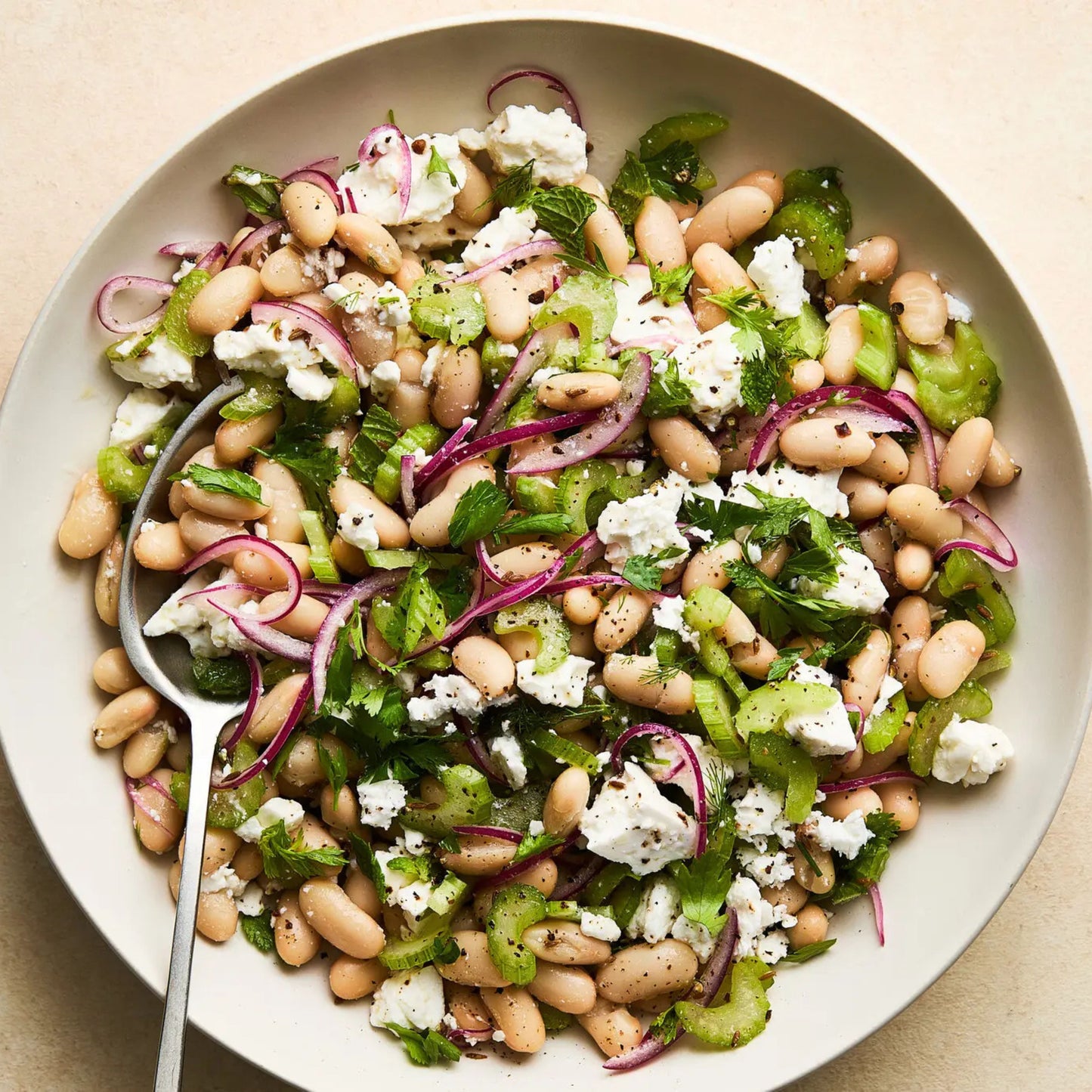 White Bean, Feta and Celery Salad