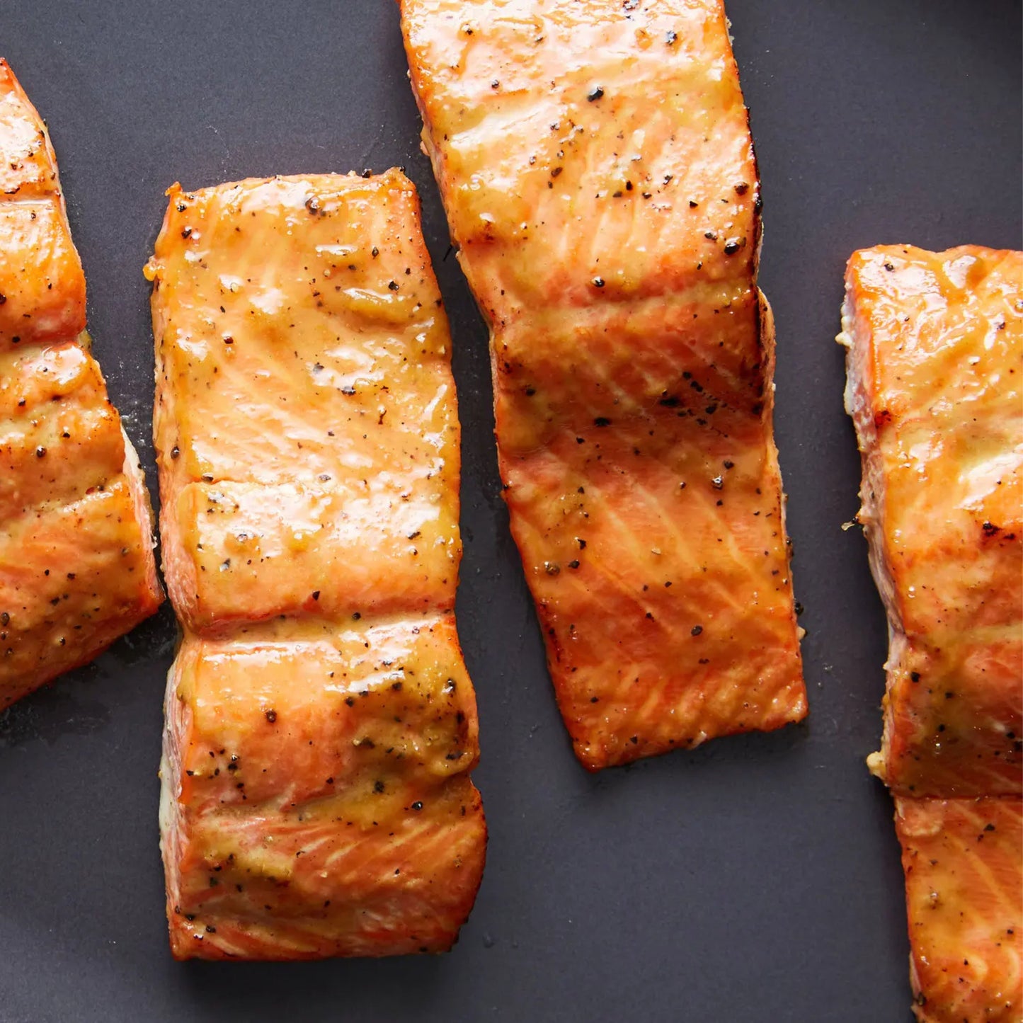 Roasted Salmon Glazed With Brown Sugar and Mustard