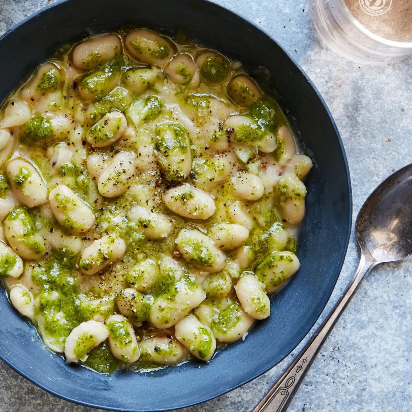 White Beans With Herb Oil