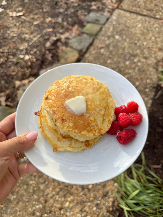 Lemon Cottage Cheese Pancakes