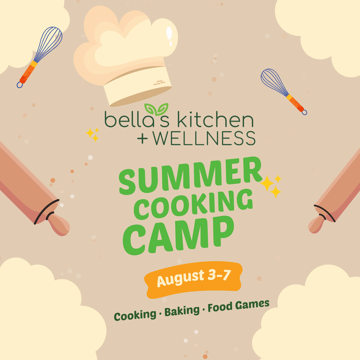 Bella’s Kitchen Summer Cooking Camp (Ages 7–12)