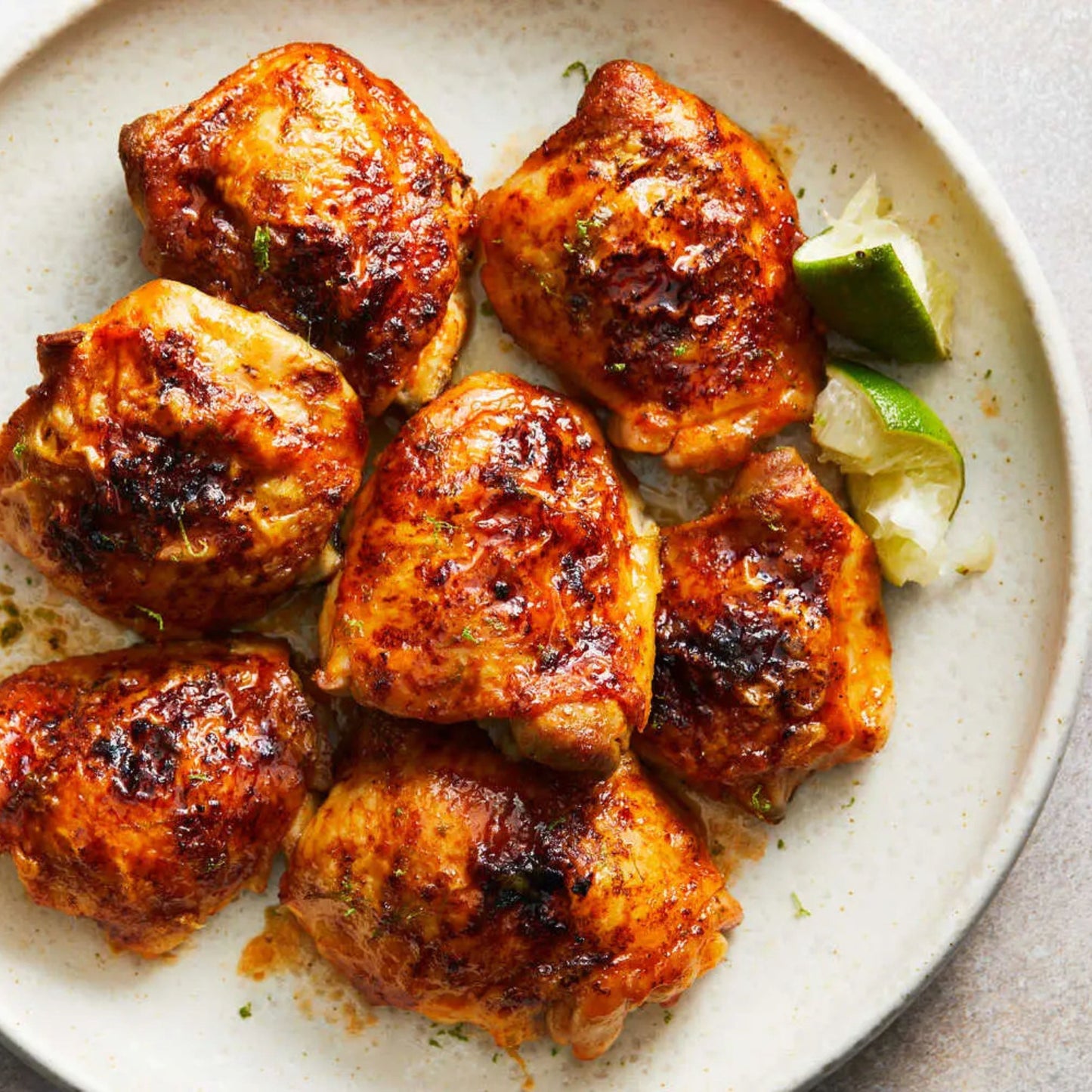 Roasted Chicken Thighs With Hot Honey and Lime