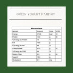 SEASONAL GREEK YOGURT PARFAIT (Individual Serving Size)