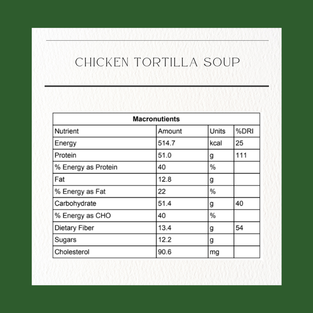 CHICKEN TORTILLA SOUP (Individual Serving)