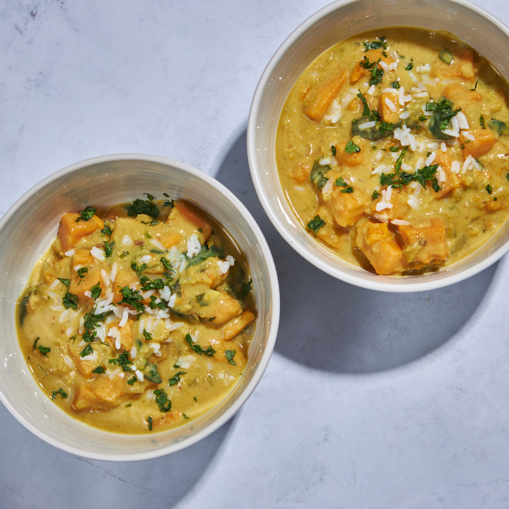 COCONUT SWEET POTATO LENTIL SOUP WITH RICE (3 Servings)